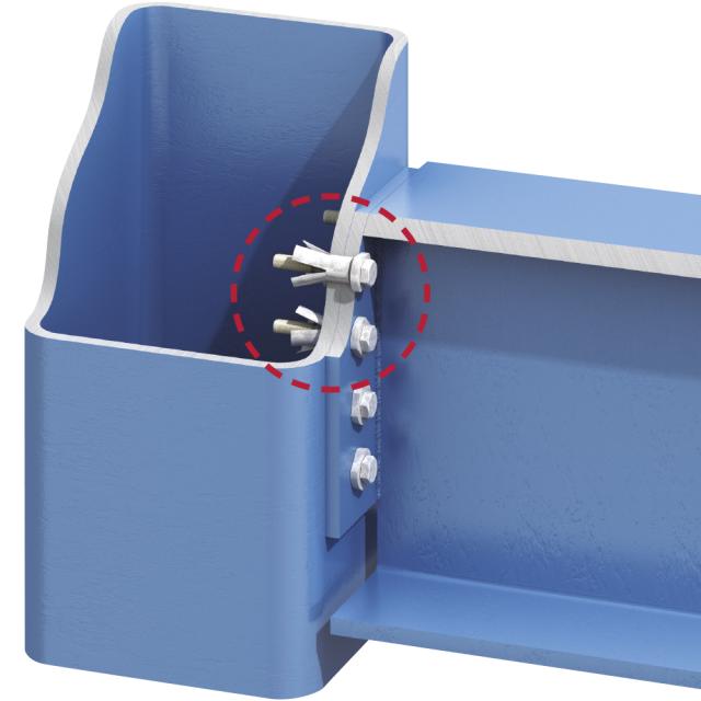 Lindapter Hollo-Bolt HB-3, M20x140 hexagonal, syrafast A4