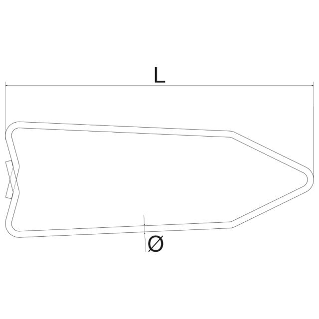 Klämbygel SPA-K Ø4x240, syrafast A4