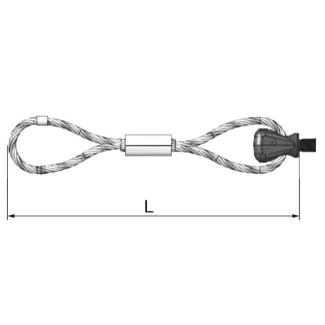 Ledat vajerlyft 1240, M20x410 - 40 kN