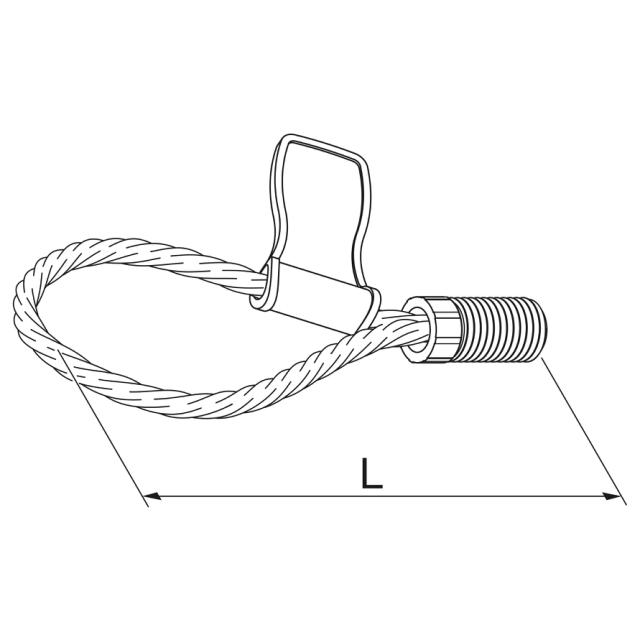 Ledat vajerlyft 1260, M36x360 - 63 kN